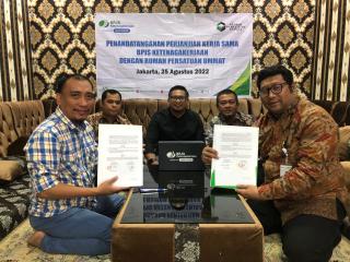 BP Jamsostek Cabang Inhil Teken Kerjasama dengan Rumah Persatuan Ummat