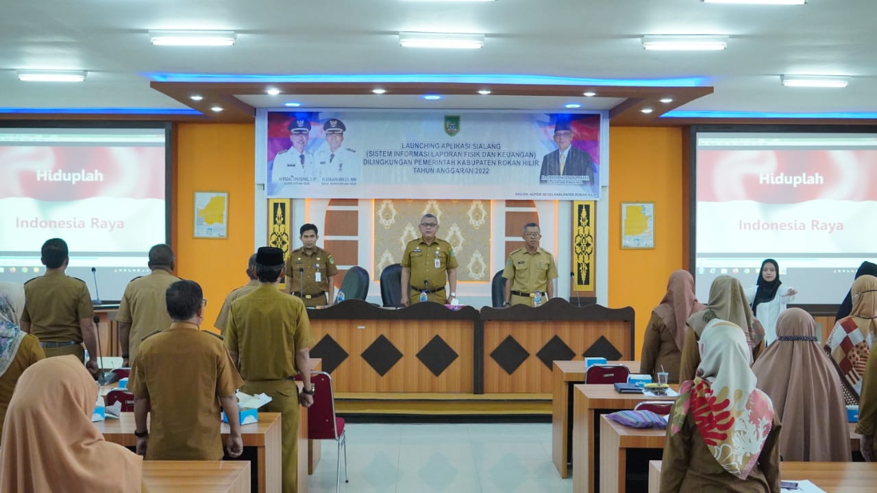 Pj Setda Wakili Bupati Rohil Launching Aplikasi Sialang