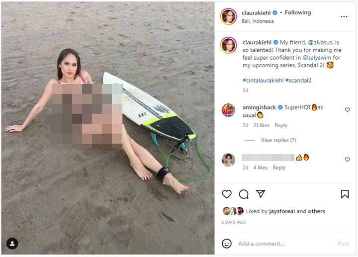 Cinta Laura Unggah Foto Seksi Pakai Bikini, Netizen: Kurus Banget...