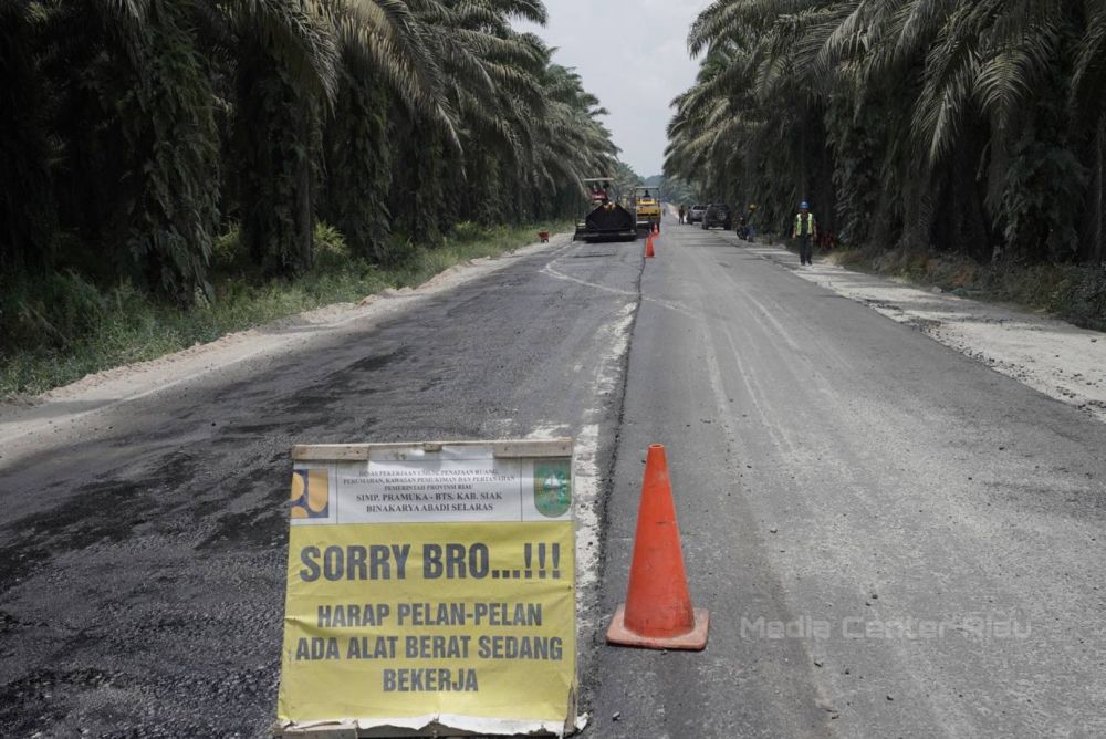 Begini Progres Pembangunan Jalan Alternatif Pekanbaru-Siak di PT SIR