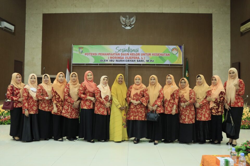 Ketua DWP Kampar Sosialisasi Potensi Manfaat Tanaman Kelor Untuk Kesehatan