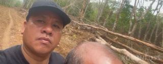 Meski Libur, Plt Bupati Kuansing Tinjau Ruas Jalan Baru di Kecamatan Kuntan Hilir Seberang