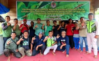BBKSDA Sosialisasi Larangan Perburuan Satwa Liar Dilakukan di Sungai Serkap
