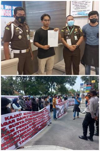 Unjuk Rasa, Massa AMKP Minta Kejati Riau Usut Penyalahgunaan Lahan oleh PT. Surya Dumai Group