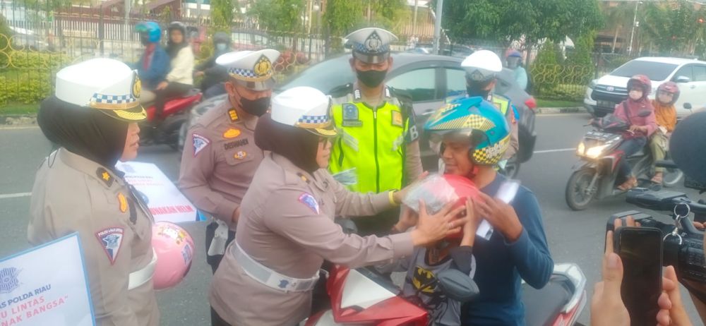 Hari Pertama Operasi Zebra Lancang Kuning, 46 Pemotor Ditilang di Wilayah Rumbai