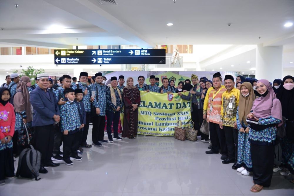 54 Kalifah MTQ Riau Sudah Tiba di Kota Banjarmasin
