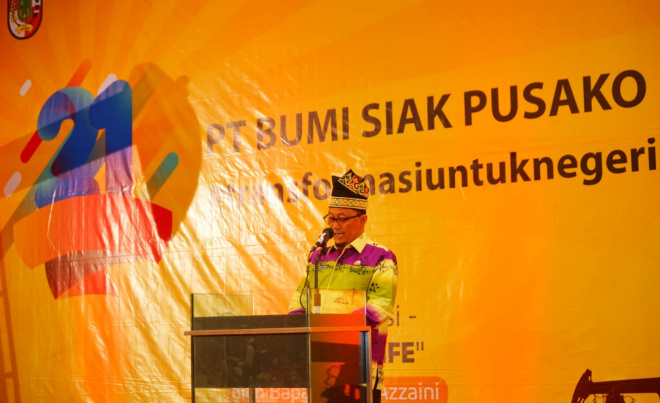 Sekda Siak Arfan Usman Hadiri Syukuran PT Bumi Siak Pusako