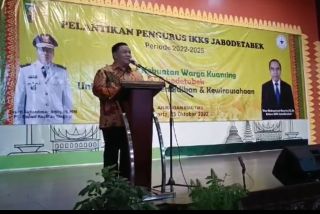 Sekdaprov Riau Hadiri Pelantikan IKKS se-Jabodetabek di TMII