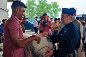Gubri Serahkan Bantuan 776 Unit Alat Tangkap Ikan ke Kelompok Nelayan Rohil