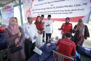 Bupati Wardan Apresiasi Kegiatan Donor Darah di Kecamatan Tanah Merah