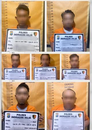 Polres Inhil Amankan 7 Terduga Pelaku Penedar Narkoba dan 1.135 Butir Pil Ekstasi
