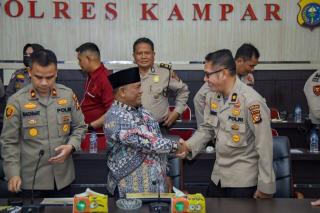 Sekda Kampar Hadiri Pra Launching Aplikasi DUNSANAK Polres Kampar