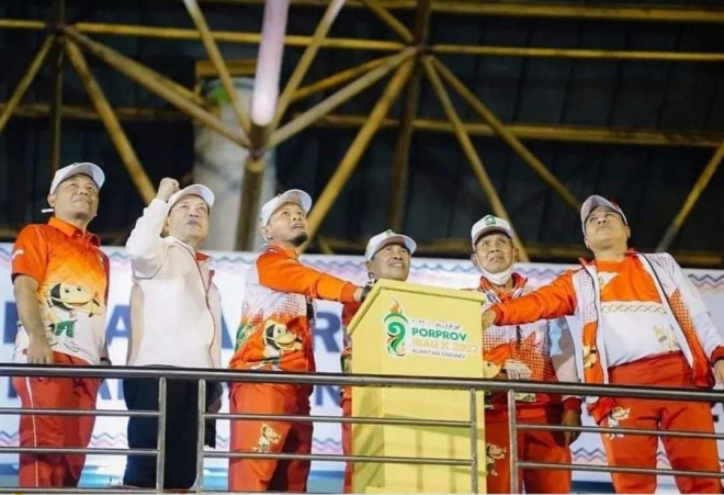 Pimpinan dan Anggota DPRD Riau Hadiri Pembukaan Porprov Riau X Kuansing