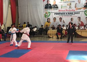 M Prawibowo Karateka Rohul Raih Emas Perdana Porprov X Riau