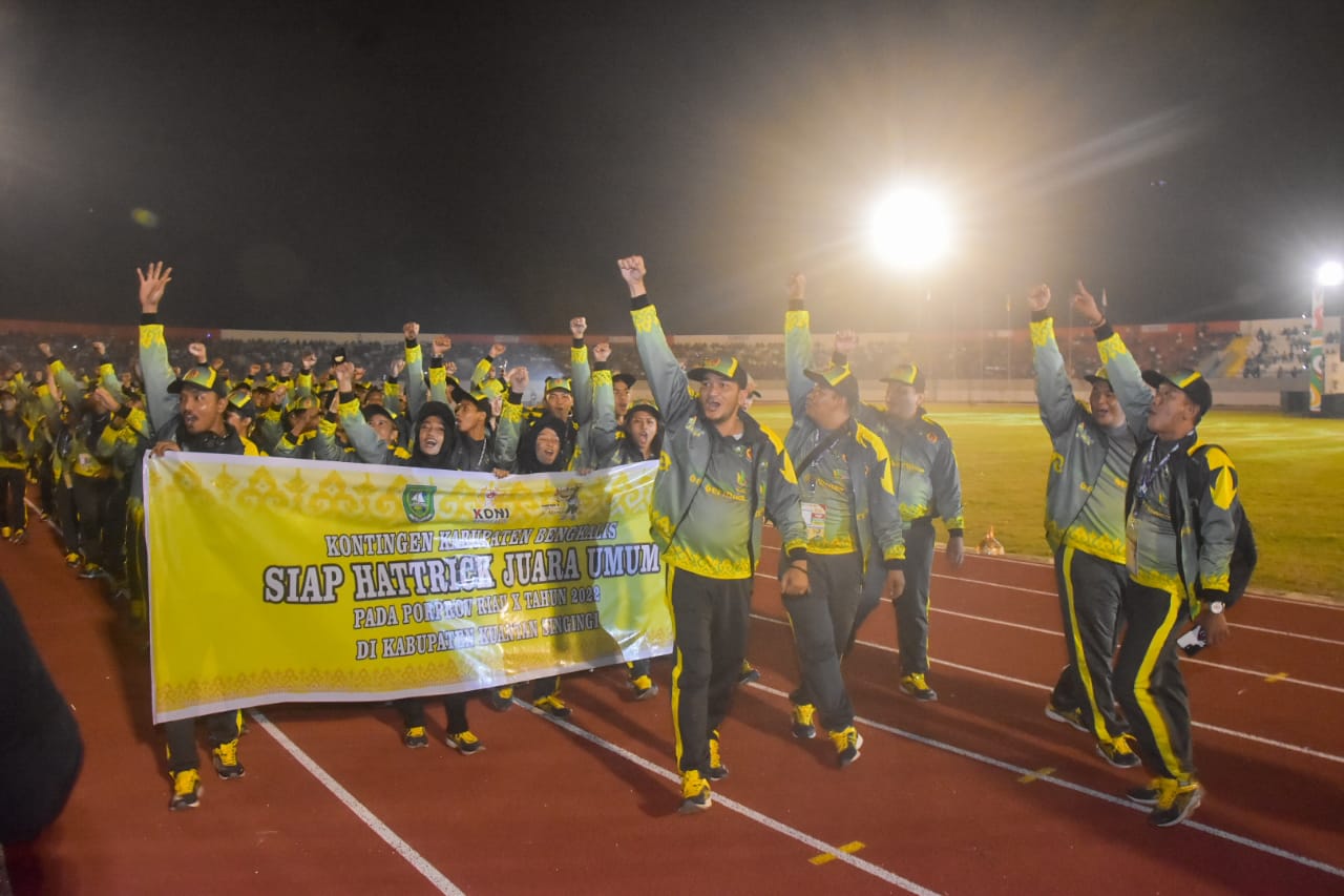 Resmi Dibuka, Kontingen Bengkalis Tekad Pertahankan Juara Umum Porprov X Riau