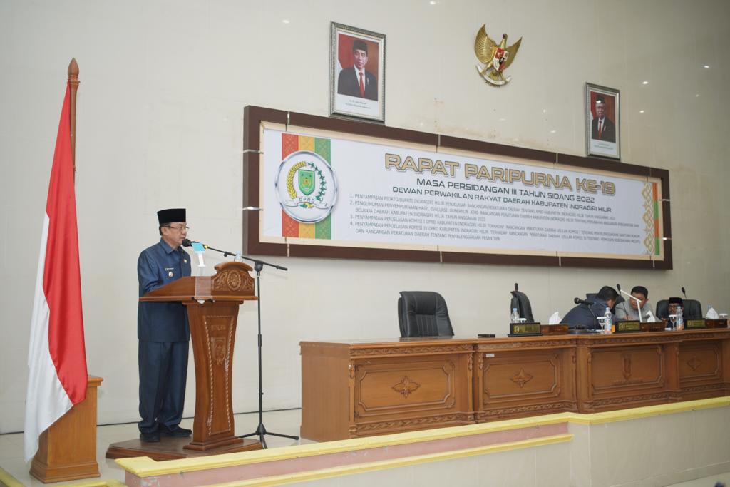 Bupati Sampaikan Pidato Pengantar Nota Keuangan dan Ranperda APBD Inhil TA 2023