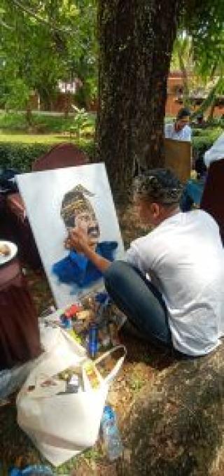 Lukis Wajah Gubri, Anak Siak Ikut Pecahkan Rekor MURI