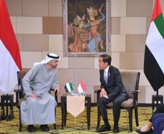 Presiden Jokowi Bertemu dengan Presiden MBZ di BNDCC