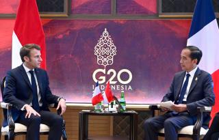 Presiden Jokowi Lakukan Pertemuan Bilateral dengan Presiden Prancis