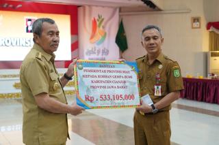 Gubri Serahkan Bantuan Uang Sebesar Rp533 Juta Lebih untuk Korban Gempa Cianjur