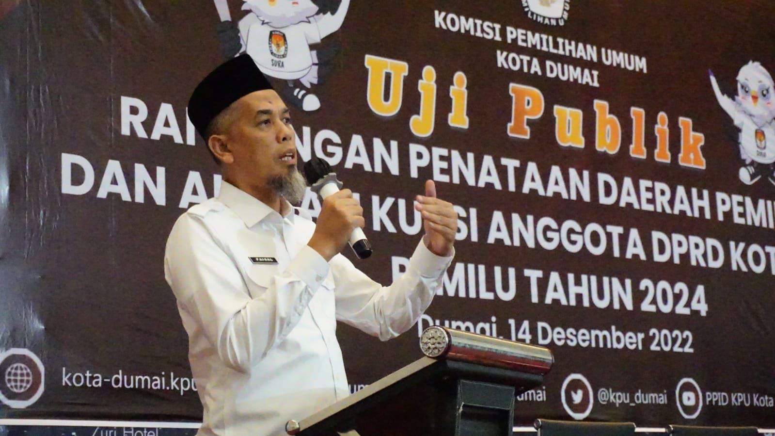 KPU Dumai Gelar Uji Publik Penetapan Dapil Anggota DPRD