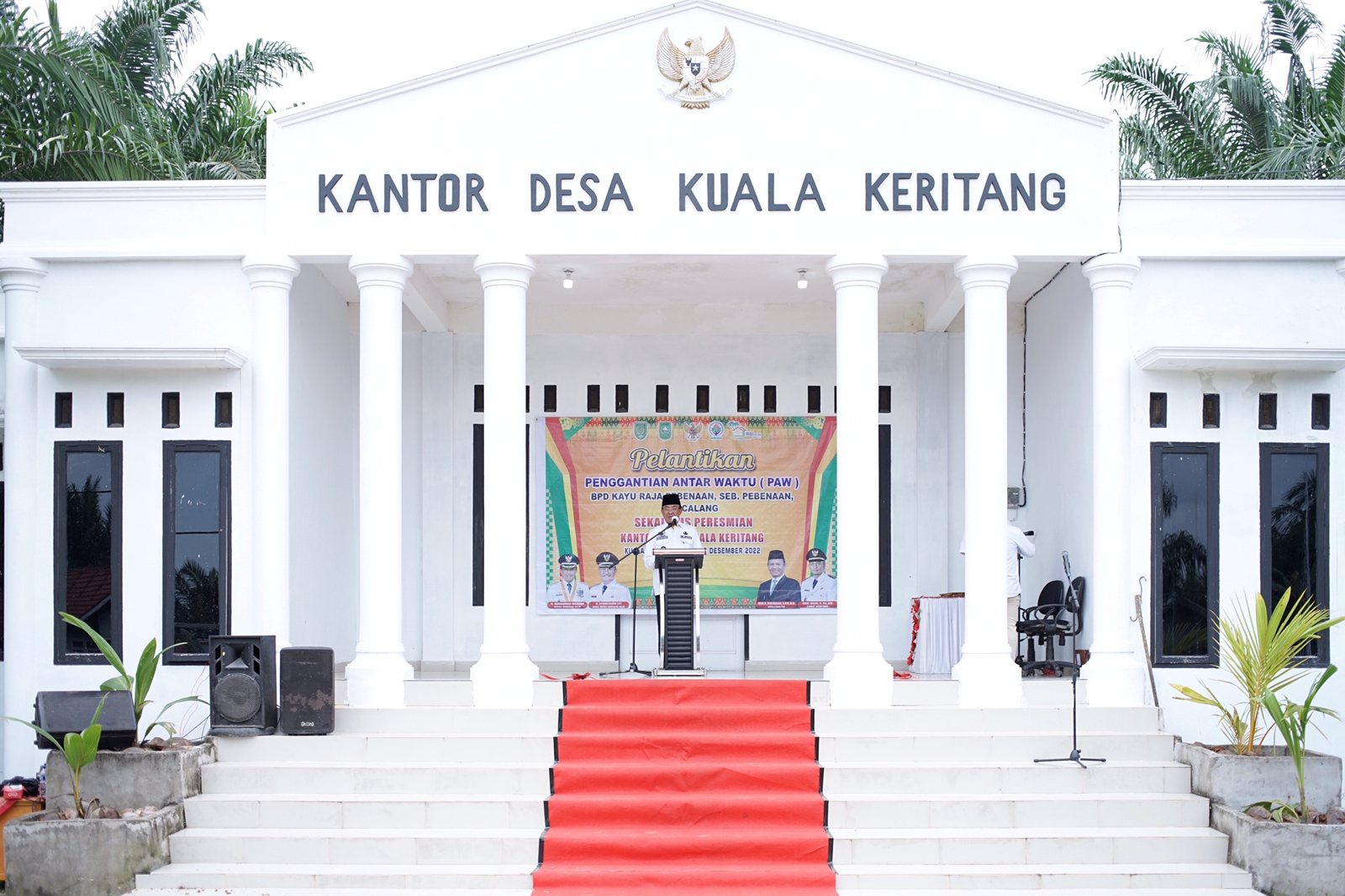 Mirip Istana Negara, Bupati Wardan Resmikan Kantor Desa Kuala Keritang