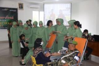 Sempena Hari Juang TNI AD ke-77 Korem Wirabima Gelar Donor Darah
