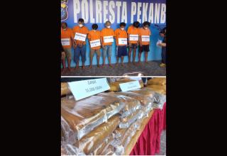 Kasatnarkoba Polresta Pekanbaru Temukan Paket Ganja Kering 73 kg di Jasa Pengiriman