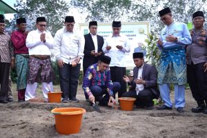 Gubri Hadiri Peletakan Batu Pertama Asrama Putri PPTQ Terpadu Ibadurrahman di Bengkalis