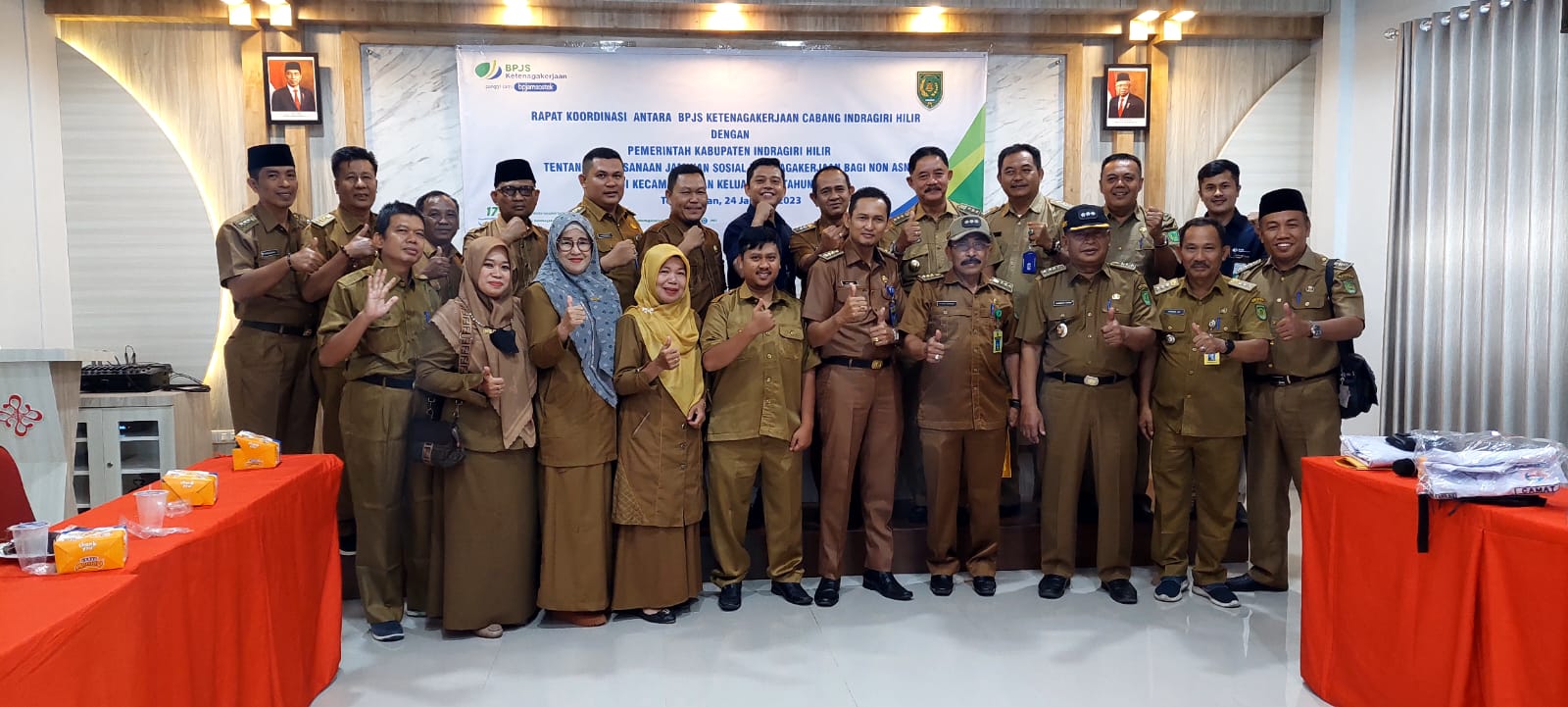 BP Jamsostek Cabang Inhil Rakor Bersama Camat