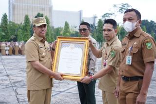 Tiga OPD Pemprov Riau Terima Penghargaan Pelaporan Inovasi Pemda