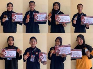 Siswa MTsN 2 Pekanbaru Borong Medali di Kejuaraan Pencak Silat Riau National Championship I 2023