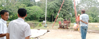 PUPR Kuansing Mulai Bangun Jembatan Darurat di Pulau Bungin