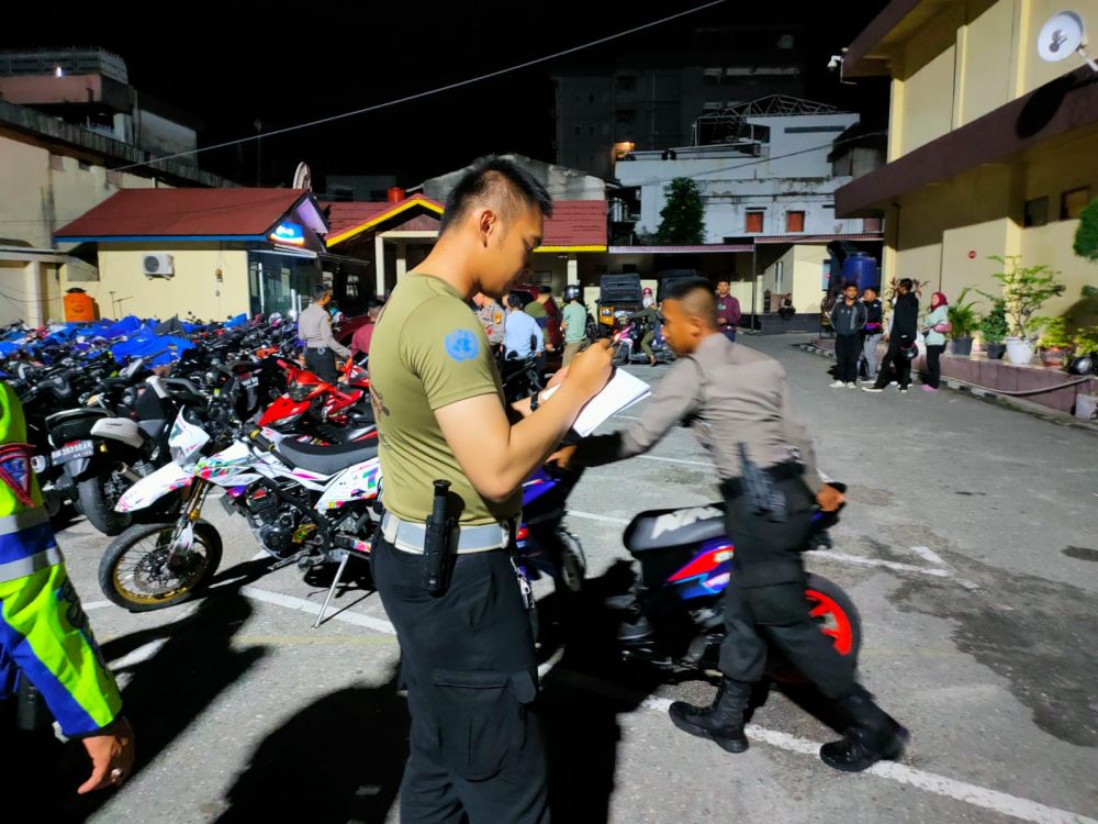 Gelar Patroli Malam Hari, 36 Unit Sepeda Motor Diamankan Polresta Pekanbaru