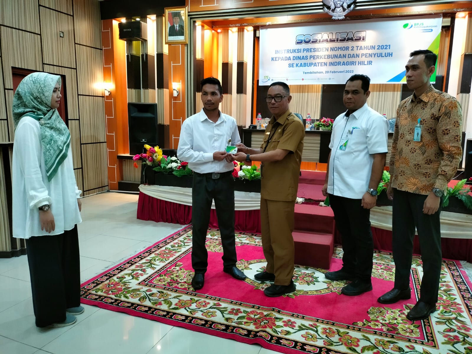 BP Jamsostek Inhil Sosialisasikan Instruksi Presiden No.2 Tahun 2021