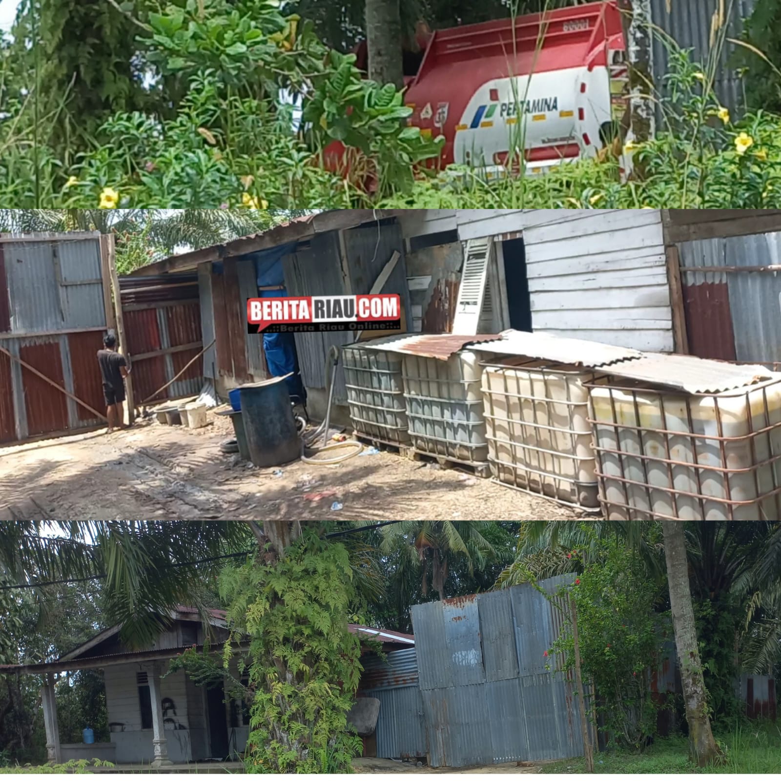 Diduga Ilegal, Warga Sebut Gudang Ini Tempat Penampungan Minyak Subsidi untuk dijual Kembali
