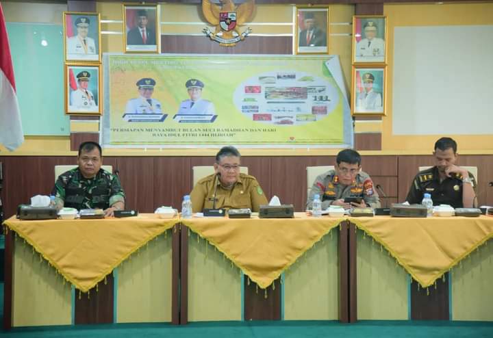 Sambut Puasa dan Lebaran 1444 H, Pemkab Inhil Gelar High Level Meeting Terkait Ketersediaan Bahan Po