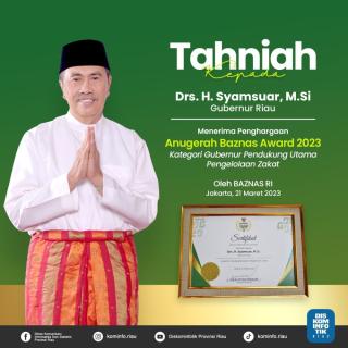 Gubri Syamsuar Terima Baznas Award 2023