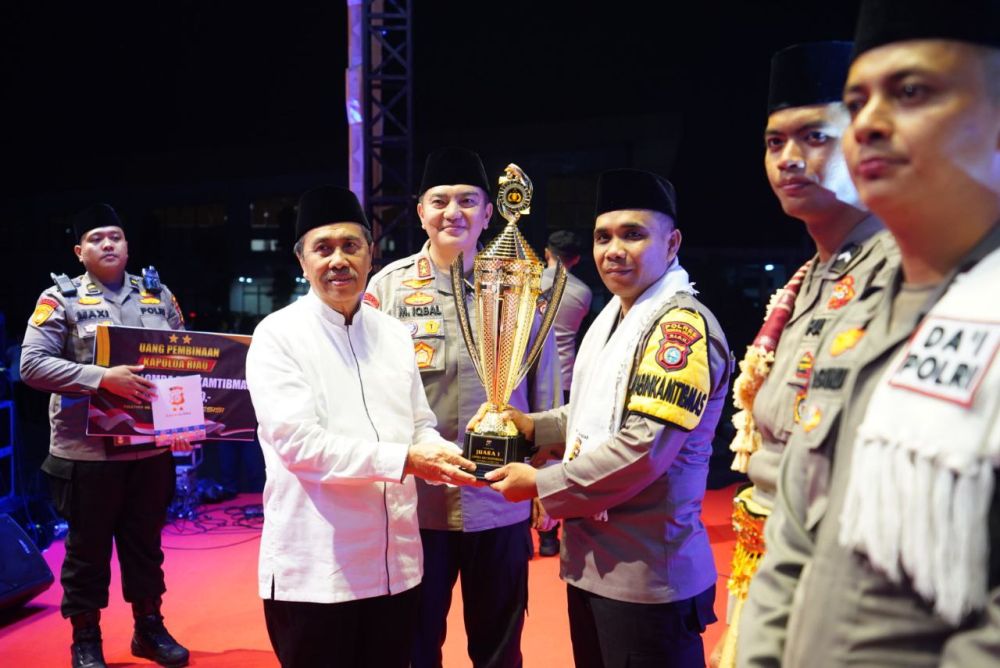 Dai Polres Rohil Juara 1 Lomba Dai dan Qasidah Kamtibmas Polda Riau