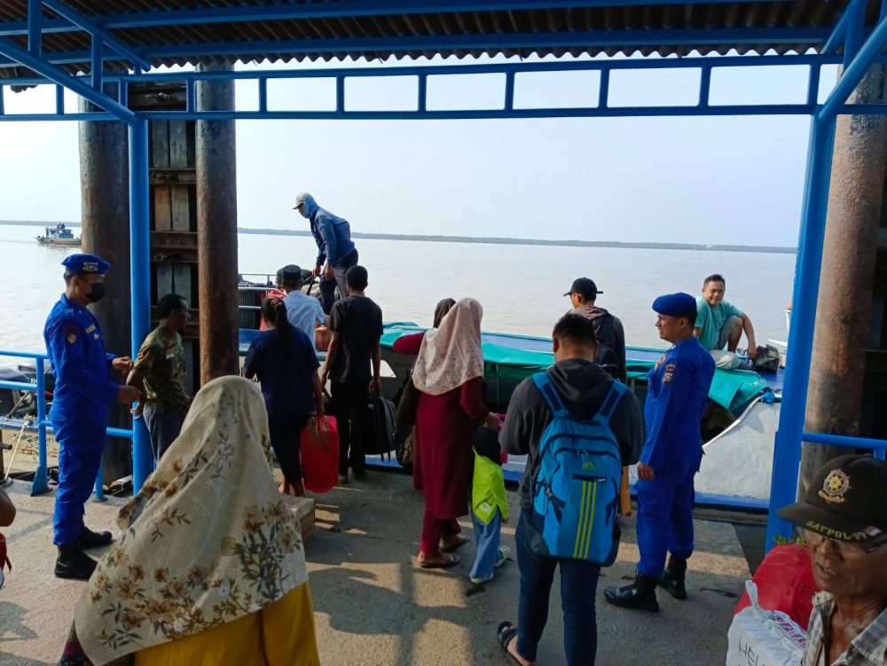 Amankan Jalur Mudik Lebaran, Satpolair Polres Pelalawan Siagakan Kapal Patroli