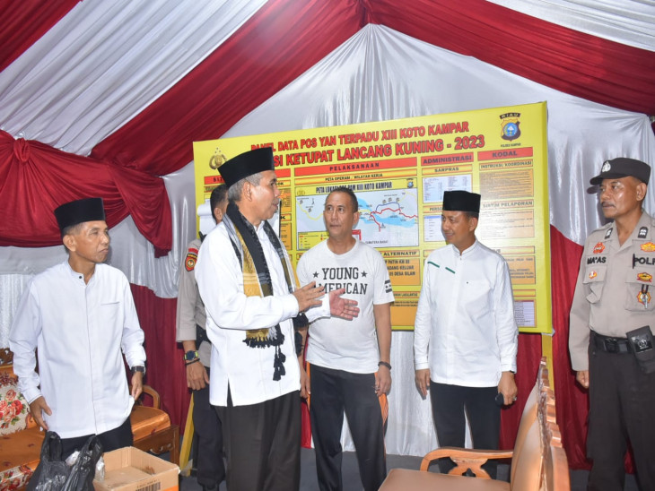 Pj Bupati Kampar Tinjau Sejumlah Posko Mudik