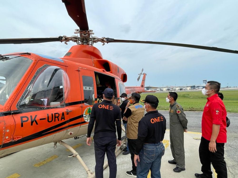 Mei, Bantuan Helikopter Water Bombing dari BNPB Tiba di Riau