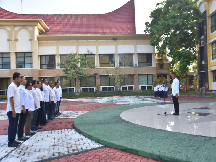 Pemkab Kampar Gelar Apel Perdana Pasca Libur Hari Raya Idul Fitri 1444 H