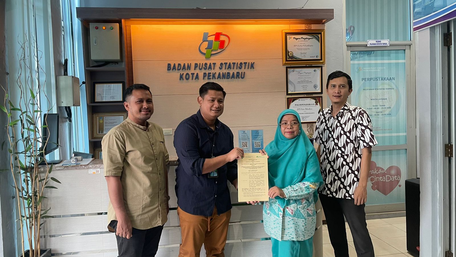 Bekerja Kian Nyaman, Kini Petugas FKP BPS Pekanbaru Terlindungi BPJamsostek