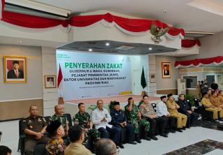 Asisten Pembinaan Kejati Riau Hadiri Penyerahan Zakat Gubernur dan WakilÂ 