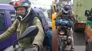 Viral Ariel NOAH Macet-macetan Naik Motor Saat Mudik Lebaran