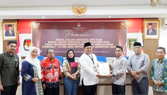 Baru 7 Calon Anggota DPD RI Daftar ke KPU Riau