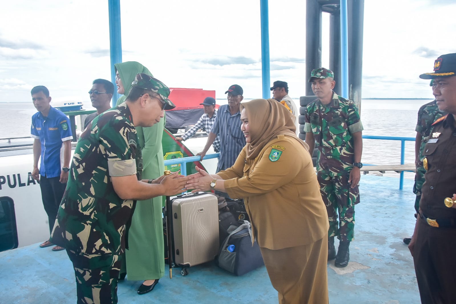 Bupati Kasmarni Sambut Kunker Danrem 031 Brigjen TNI Dany Rakca ke Bengkalis