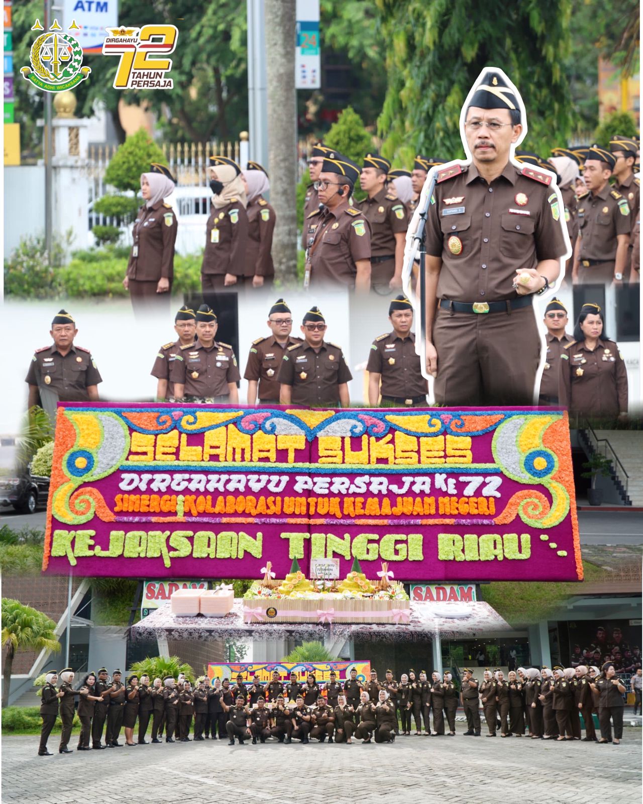 Kajati Riau Dr Supardi Pimpin Upacara HUT PERSAJA ke 72