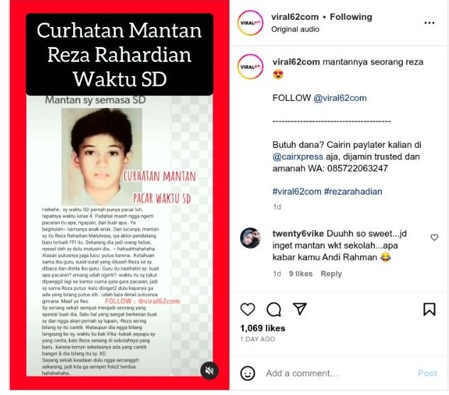 Viral Curhatan Diduga Eks Pacar Reza Rahadian